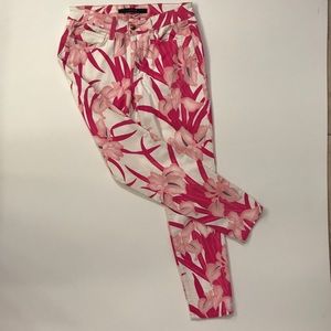 Joes Jeans high water pink and white tropical  27
